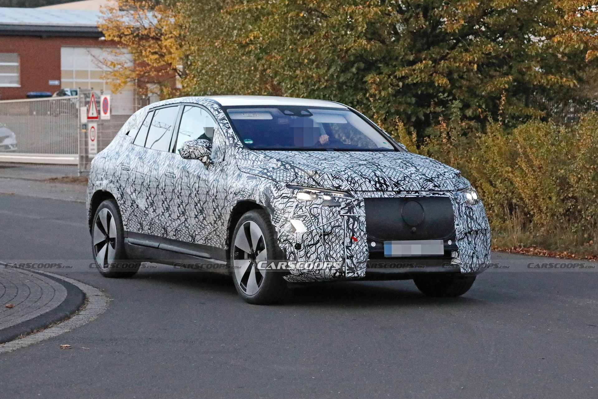 2023 Mercedes-Benz EQE SUV Spied With Huge Covered Grille And Aerodynamic Body