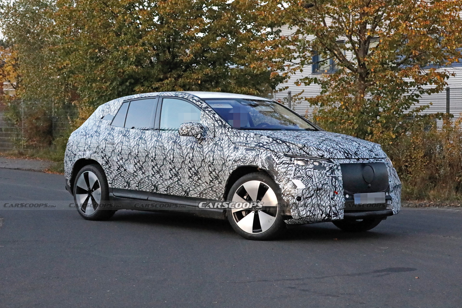 2023 Mercedes-Benz EQE SUV Spied With Huge Covered Grille And Aerodynamic Body