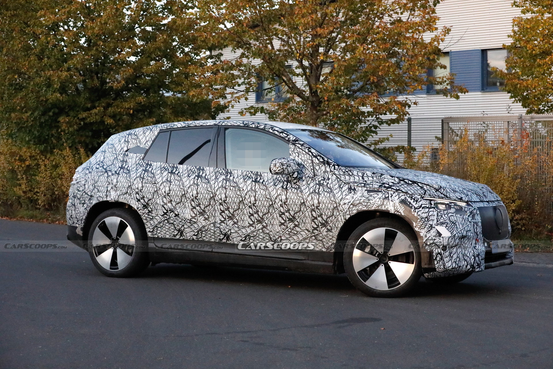 2023 Mercedes-Benz EQE SUV Spied With Huge Covered Grille And Aerodynamic Body