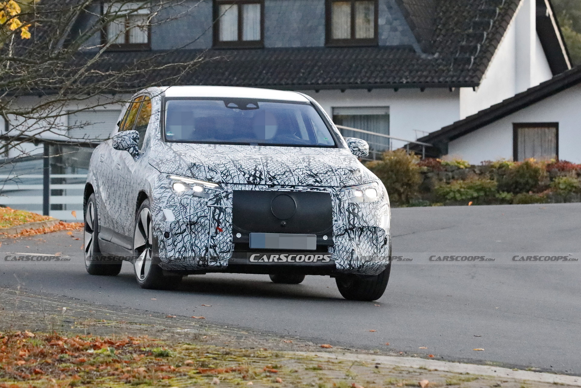 2023 Mercedes-Benz EQE SUV Spied With Huge Covered Grille And Aerodynamic Body