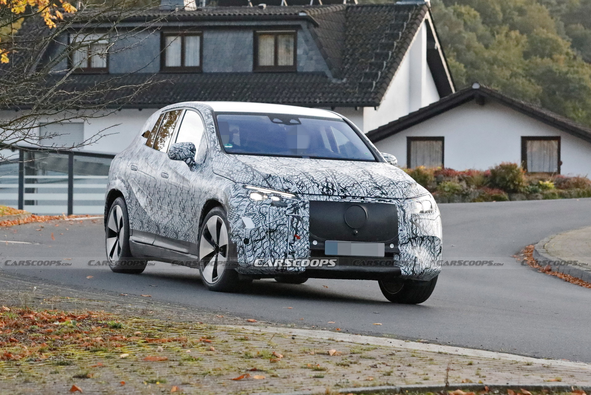 2023 Mercedes-Benz EQE SUV Spied With Huge Covered Grille And Aerodynamic Body