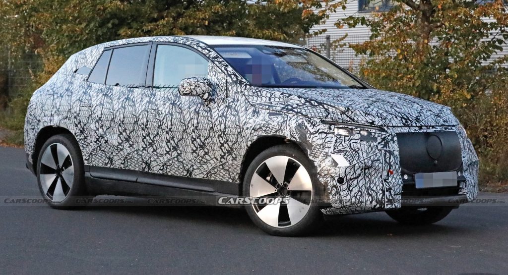 2023 Mercedes-Benz EQE SUV Spied With Huge Covered Grille And Aerodynamic Body
