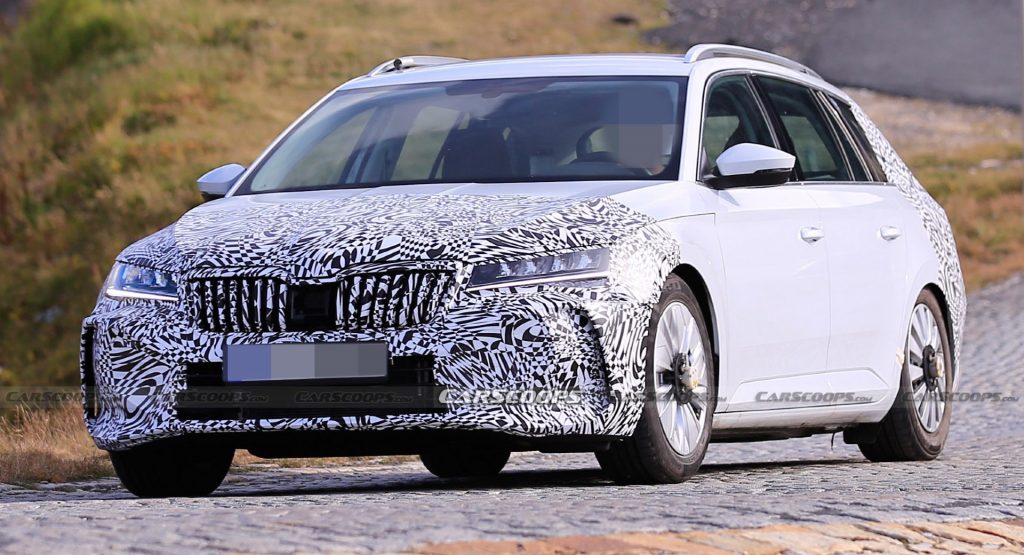  2023 Skoda Superb Test Mule Spied Wearing The Current Model’s Combi Body