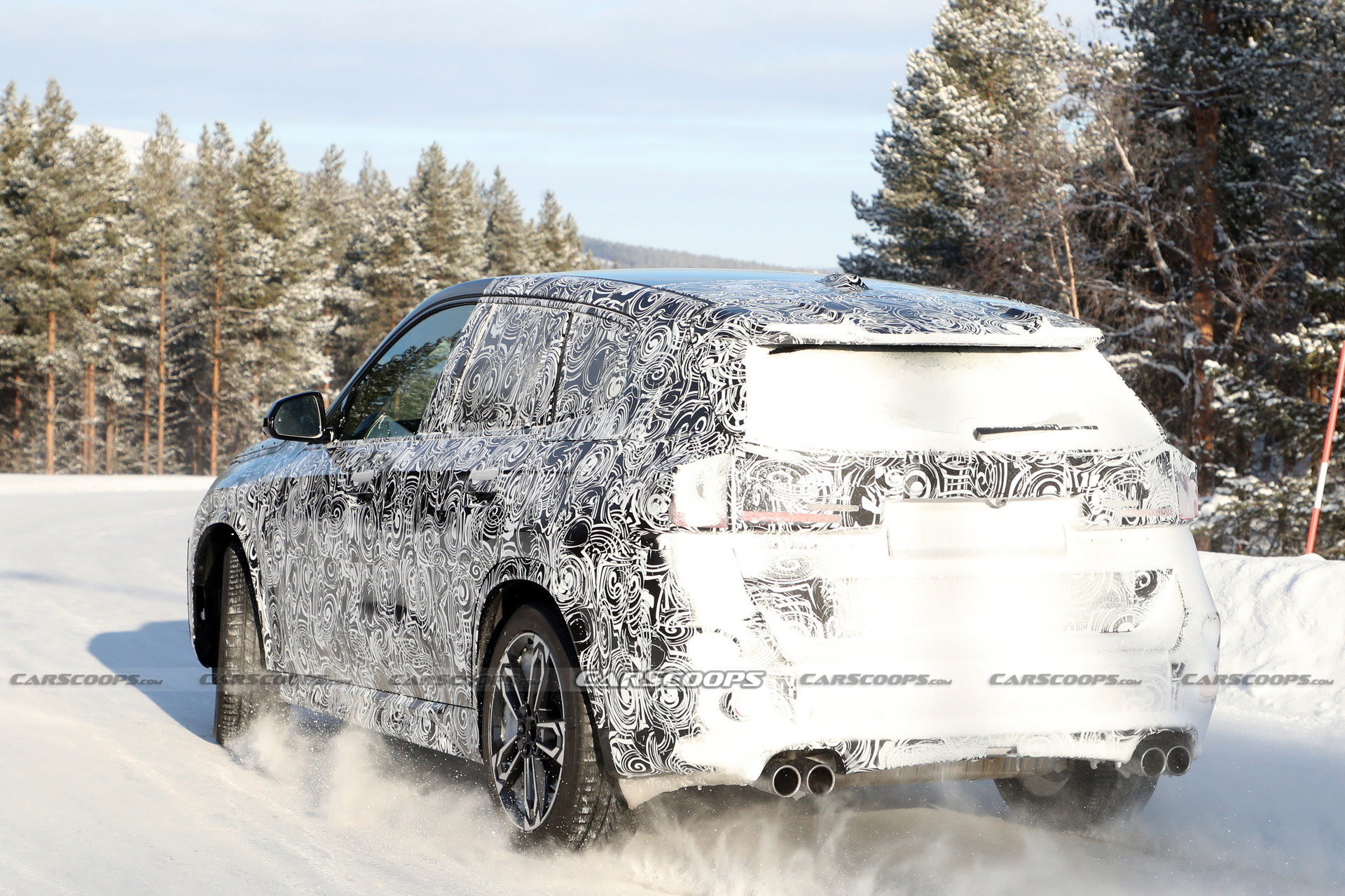 2023 BMW X1 M35i Spied With Quad-Tailpipes Powersliding In The Snow
