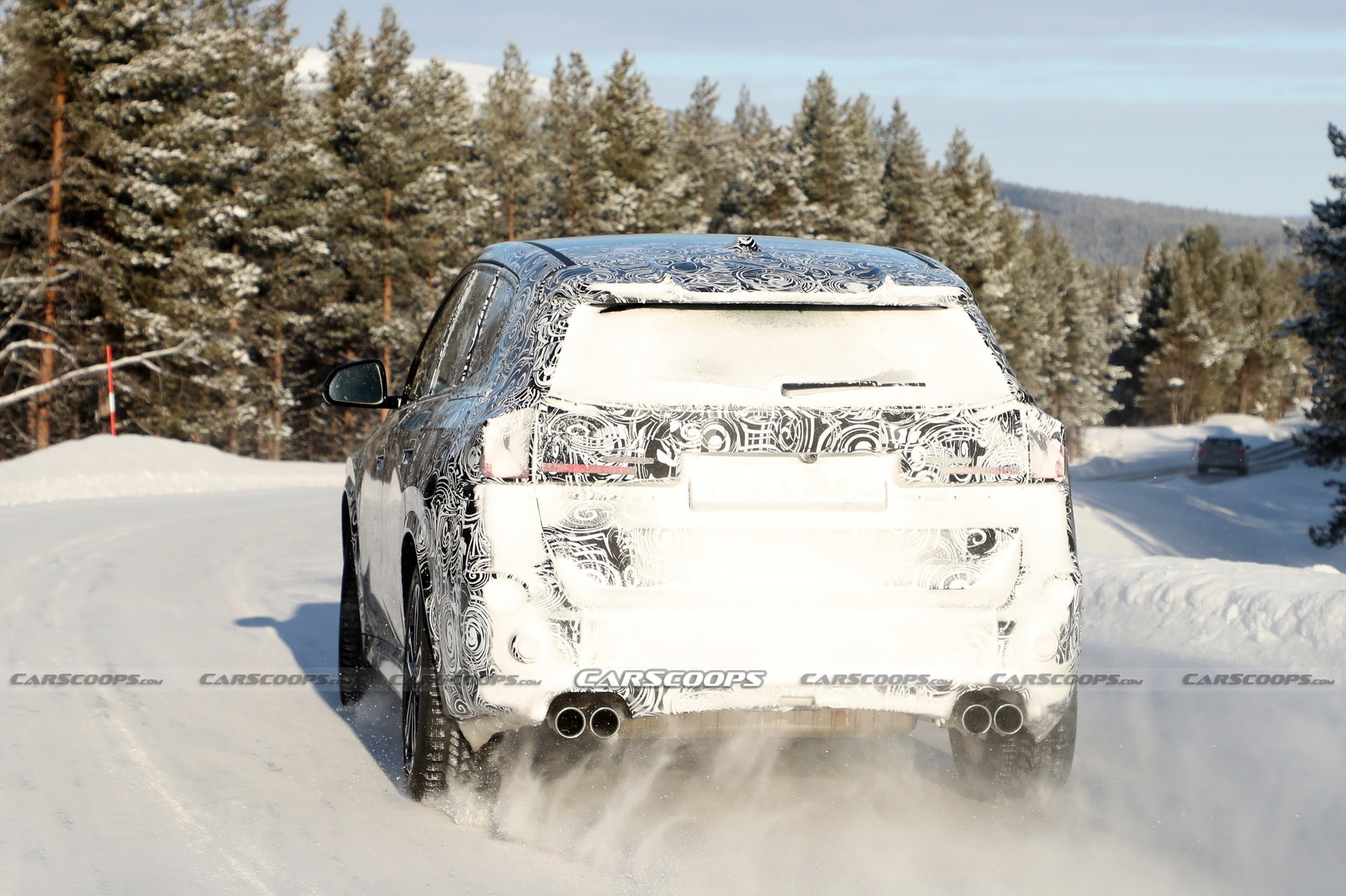 2023 BMW X1 M35i Spied With Quad-Tailpipes Powersliding In The Snow