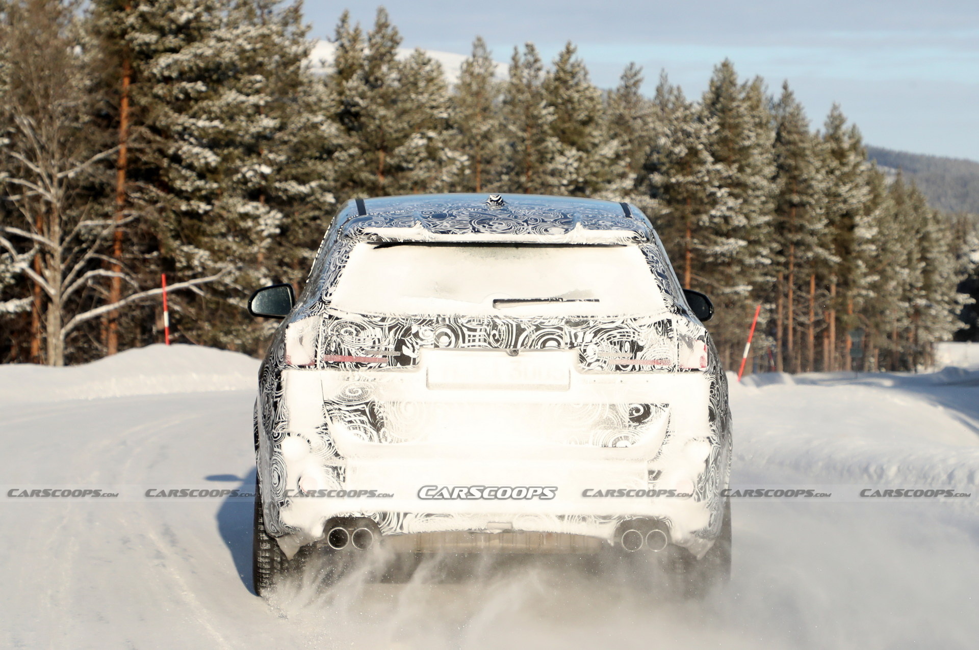 2023 BMW X1 M35i Spied With Quad-Tailpipes Powersliding In The Snow