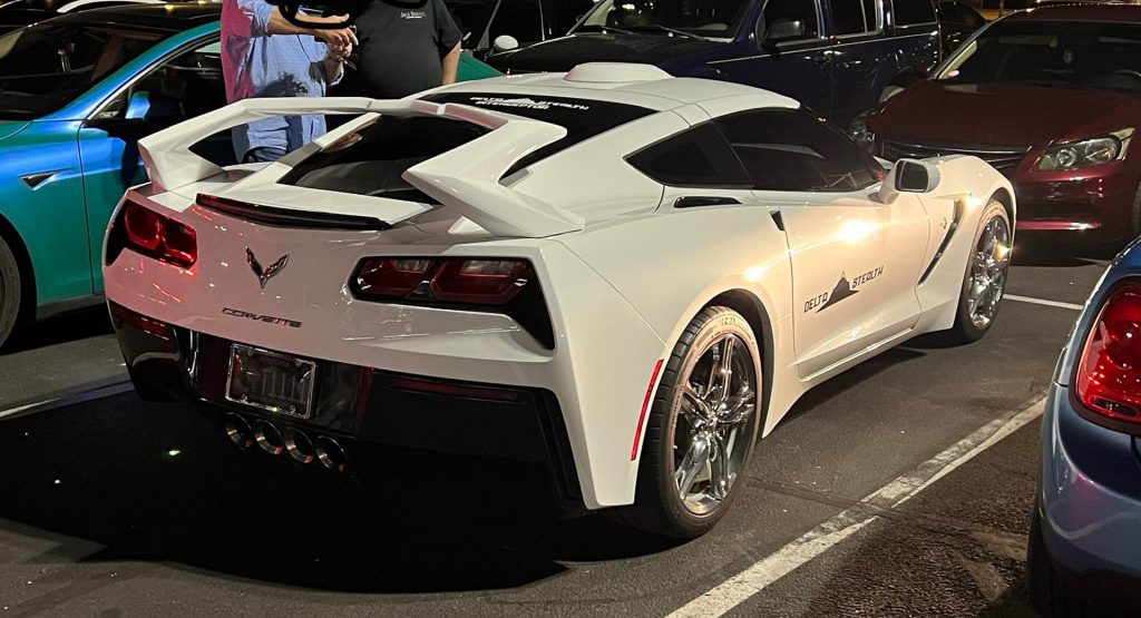  The Rear Wing On This C7 Corvette Stingray Looks Like It Took The Wrong Corner
