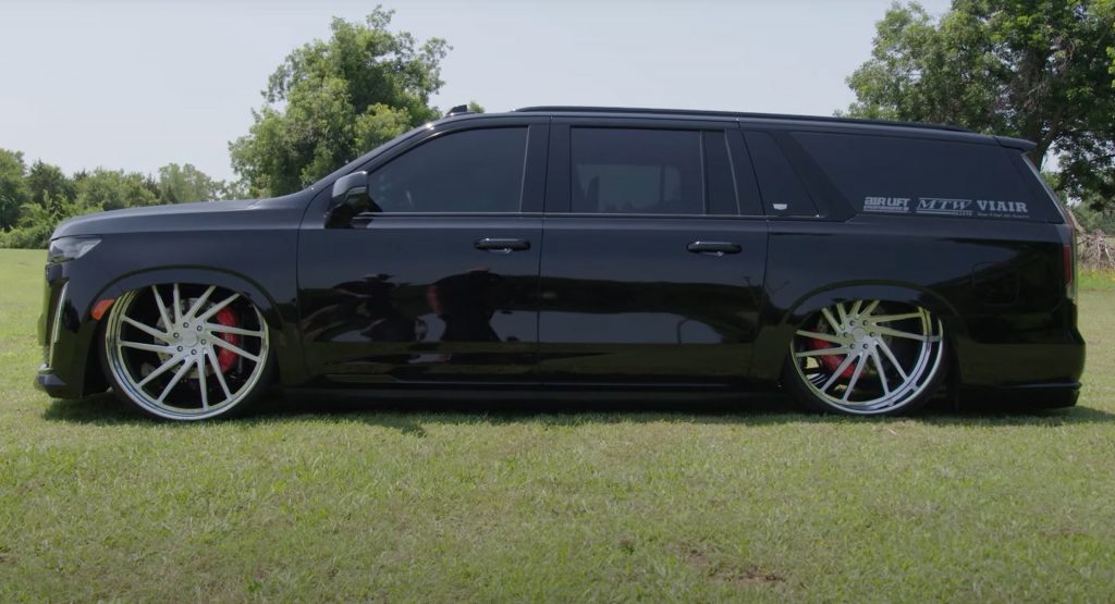  Slammed 2021 Cadillac Escalade Required Much More Than A Set Of Lowering Springs