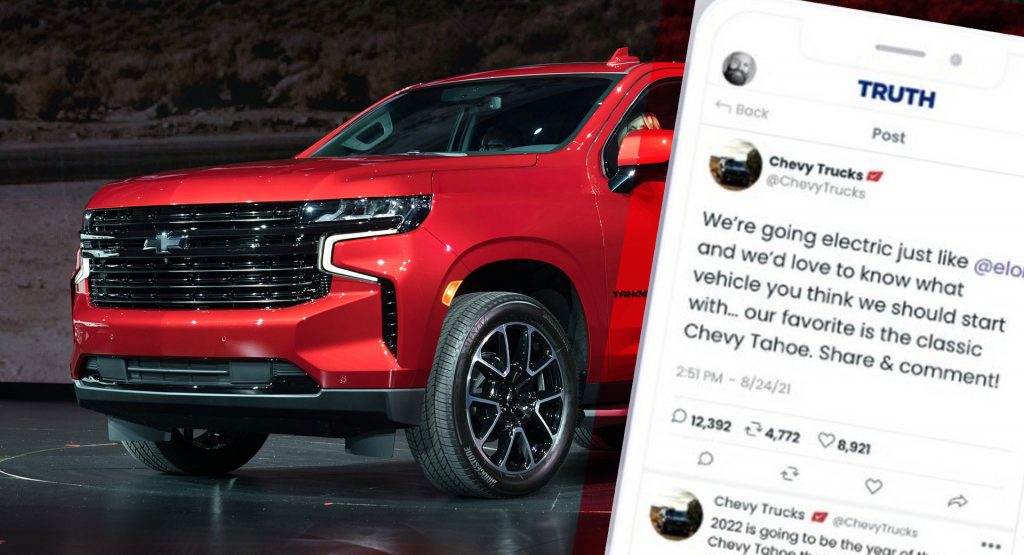  Trump’s ‘TRUTH’ Social Media App Features Fake Chevy Trucks Accounts That GM Disavows
