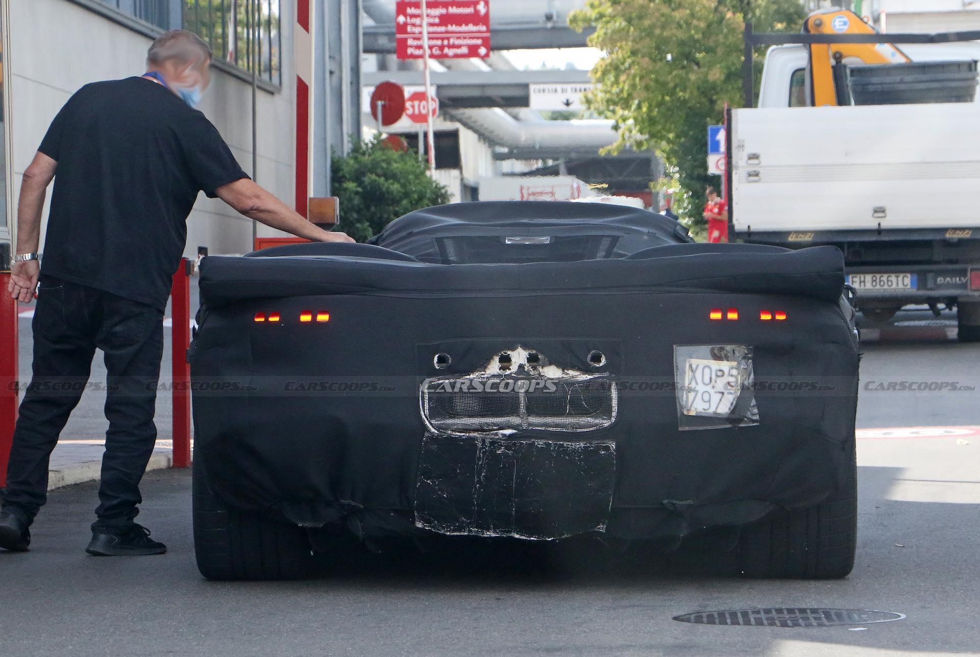 Retro-Look Ferrari V12 Hypercar Spotted Again Ahead Of November Launch