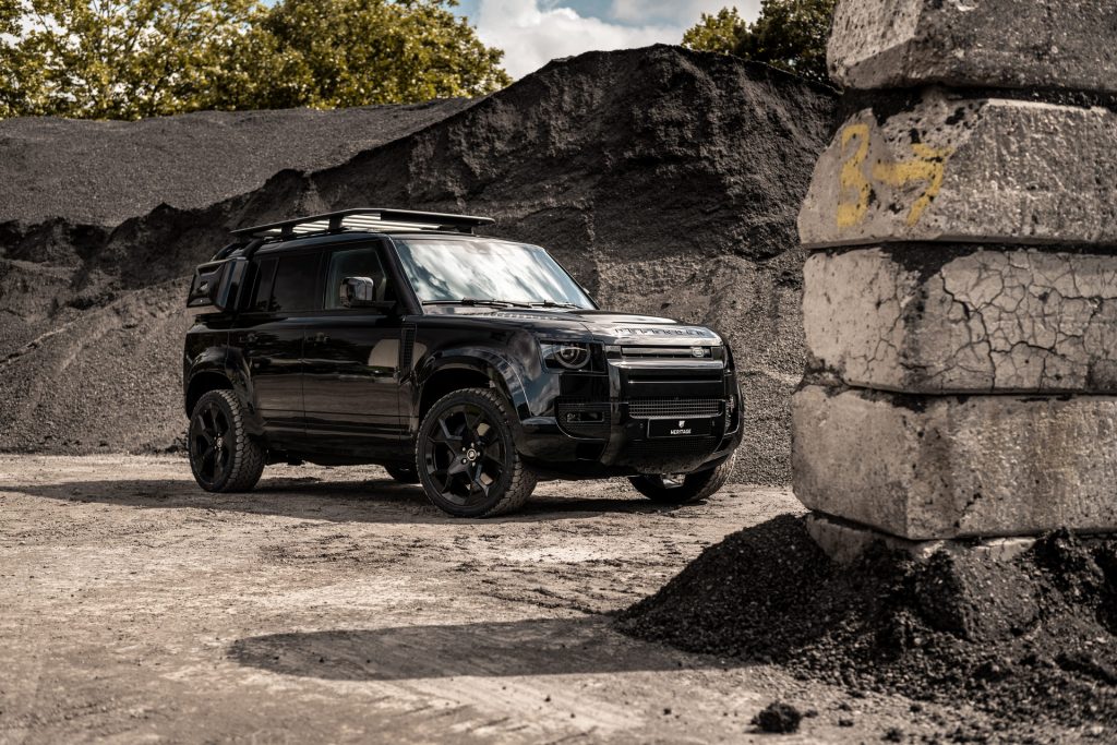 Heritage Customs Dresses The Land Rover Defender In All-Black Tuxedo ...