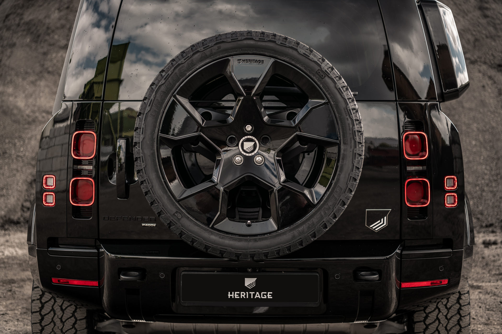 Heritage Customs Dresses The Land Rover Defender In All-Black Tuxedo