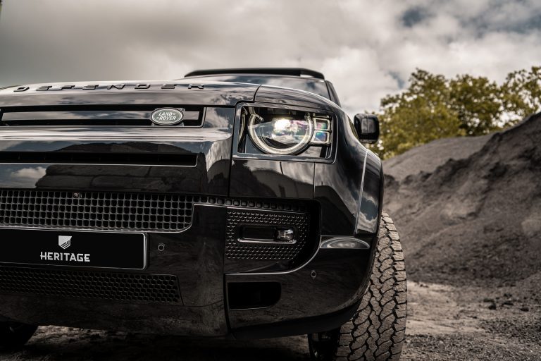 Heritage Customs Dresses The Land Rover Defender In All-Black Tuxedo ...