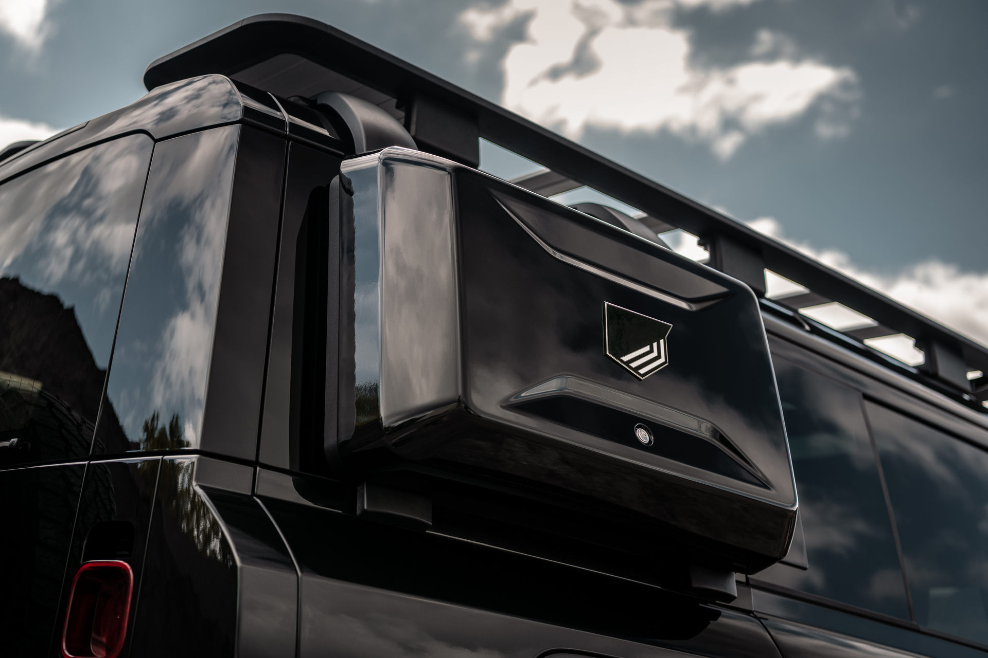 Heritage Customs Dresses The Land Rover Defender In All-Black Tuxedo