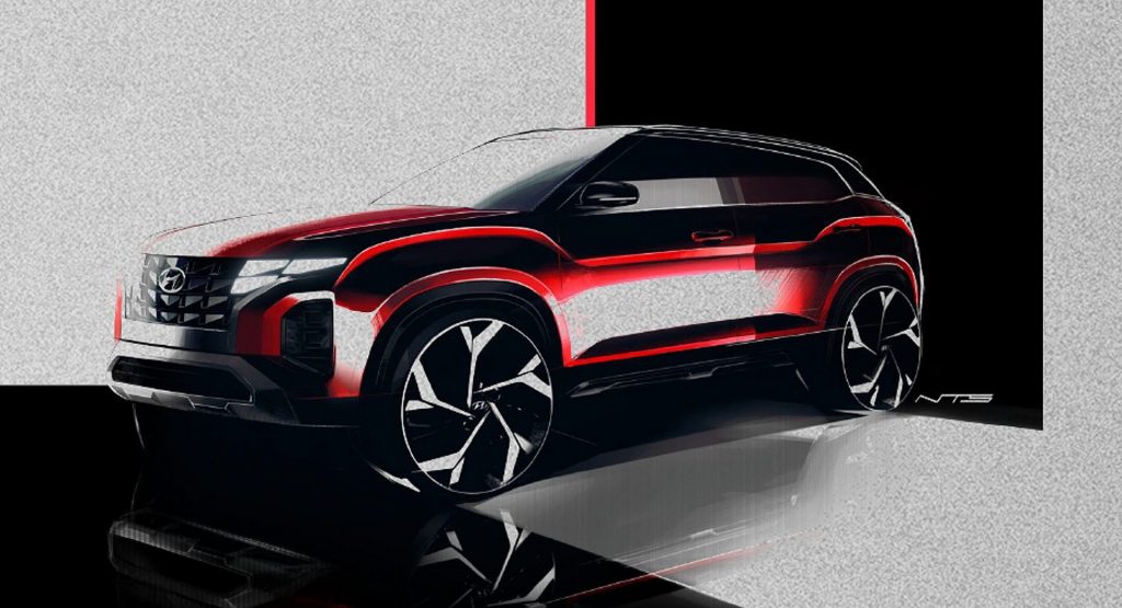  2022 Hyundai Creta Shows A Tucson Face In Official Sketches