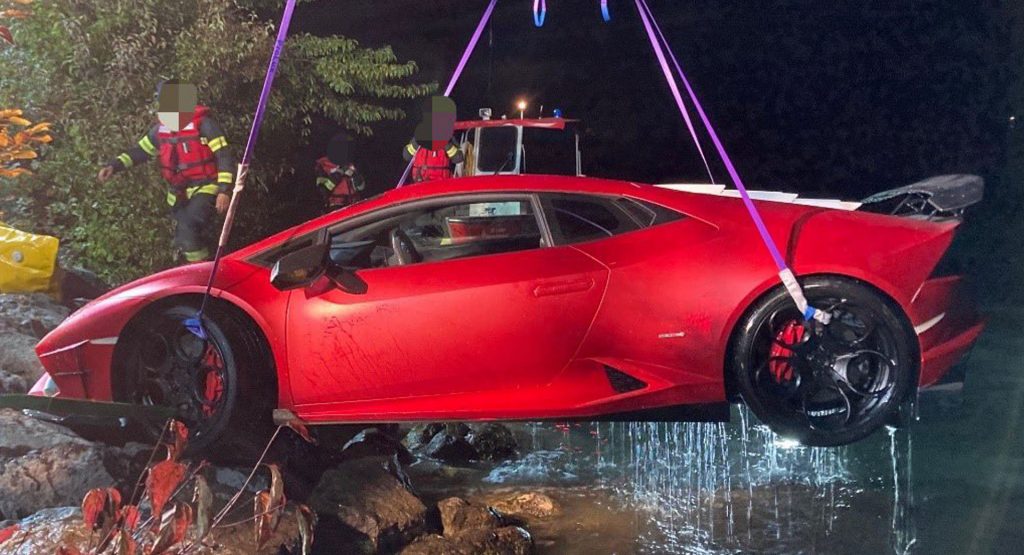  Lamborghini Driver Reportedly Mistakes Gas For Brake Pedal, Launches Supercar Into Lake