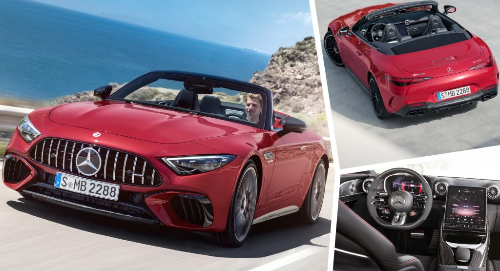  2022 Mercedes-AMG SL Breaks Cover With 2+2 Seats, Fabric Top, AWD And Up To 577 HP