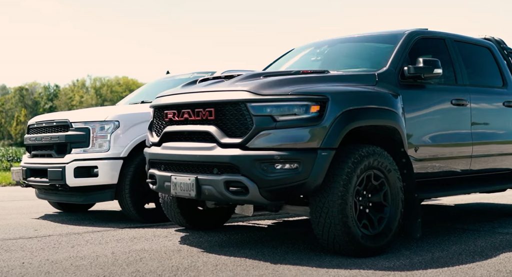 Ford F-150 Tuned By Roush Lines Up Against A Ram 1500 TRX