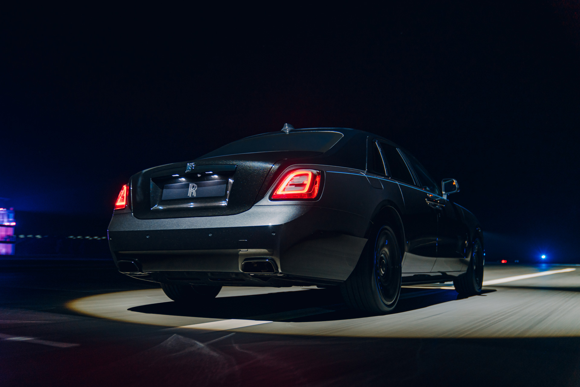 Stealthy 2022 Rolls Royce Ghost Black Badge Wears 100 Lbs Of World’s Darkest Black Paint