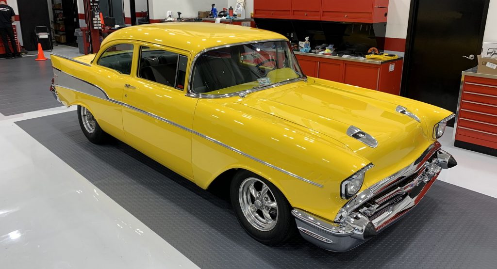  Chevrolet Debuts Concept Aftermarket EV Battery Pack In 340 HP ’57 Chevy