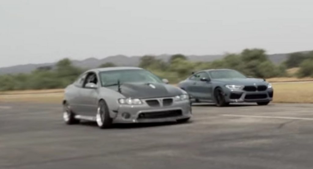  Watch An 830 HP Pontiac GTO Built To Drift Take On A 900-HP BMW M8 Competition