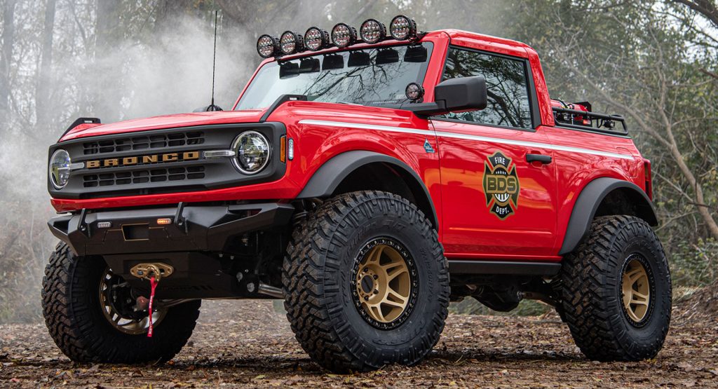  Ford Bronco Fire Command Pickup Debuts A Rugged Throwback