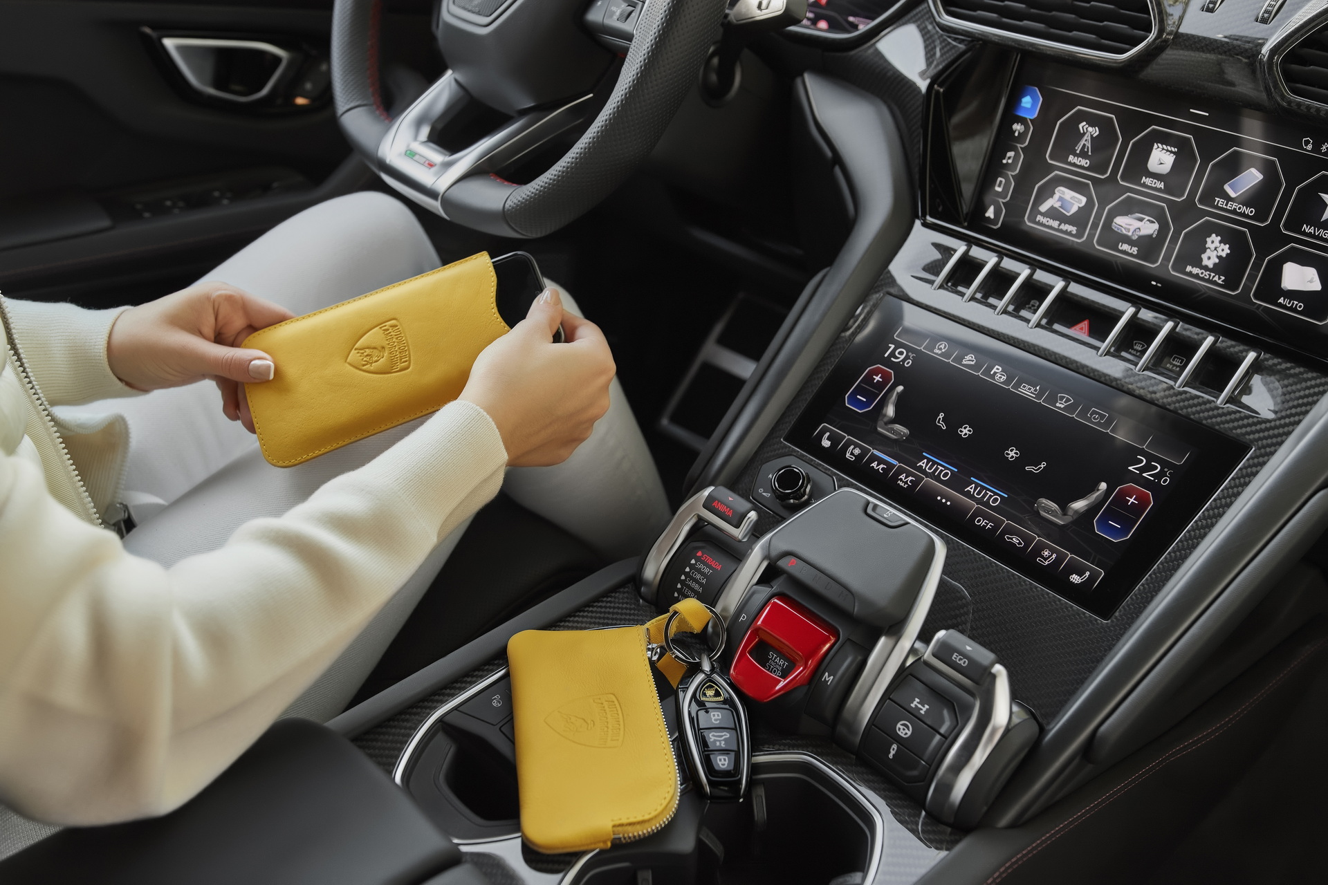 How About A Sustainable Lamborghini Bag Or Smartphone Case Out Of Reclaimed Leather And Fabrics?