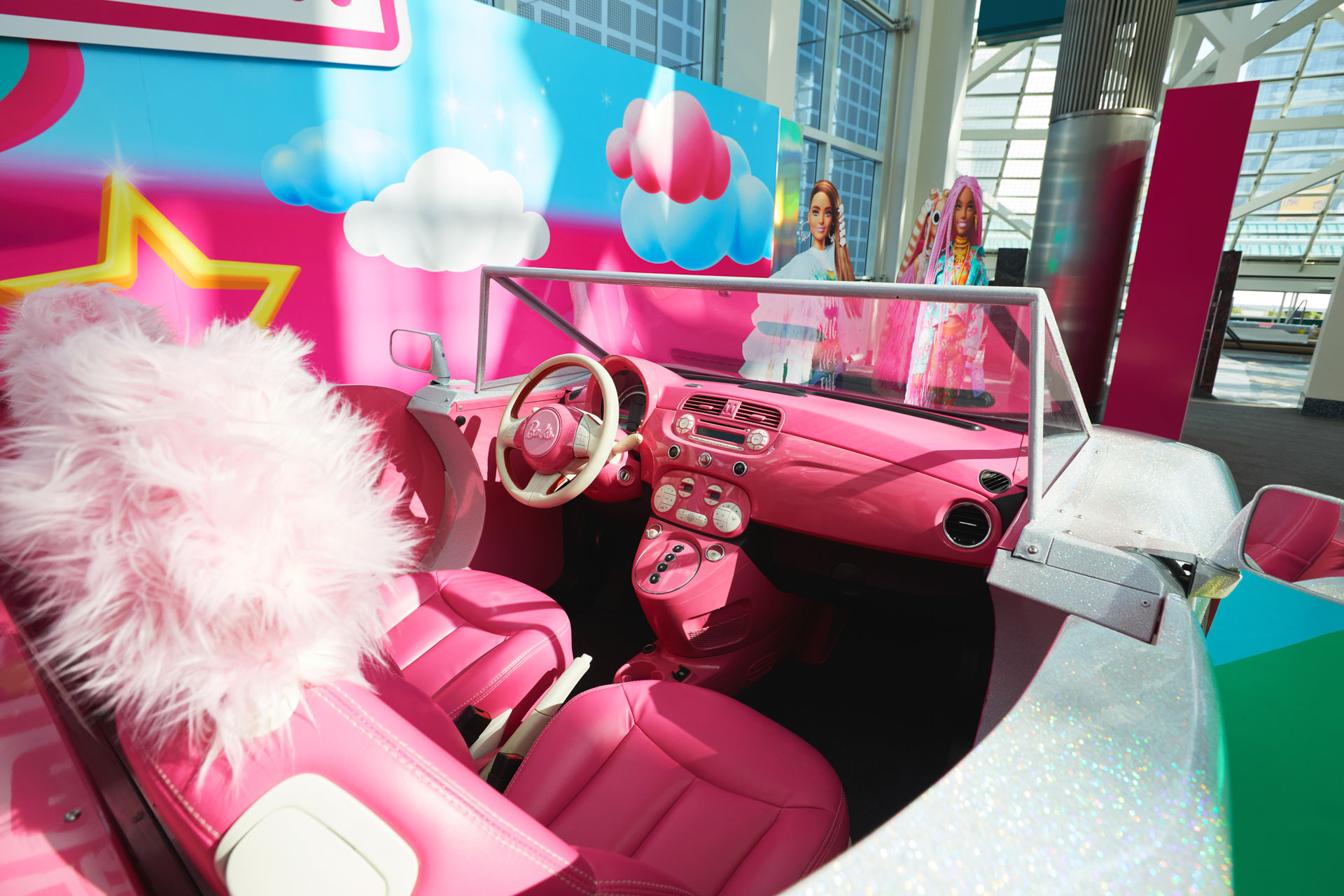 Life-Size Barbie Car for L.A. Show Is A Fiat 500 With Wings For Doors