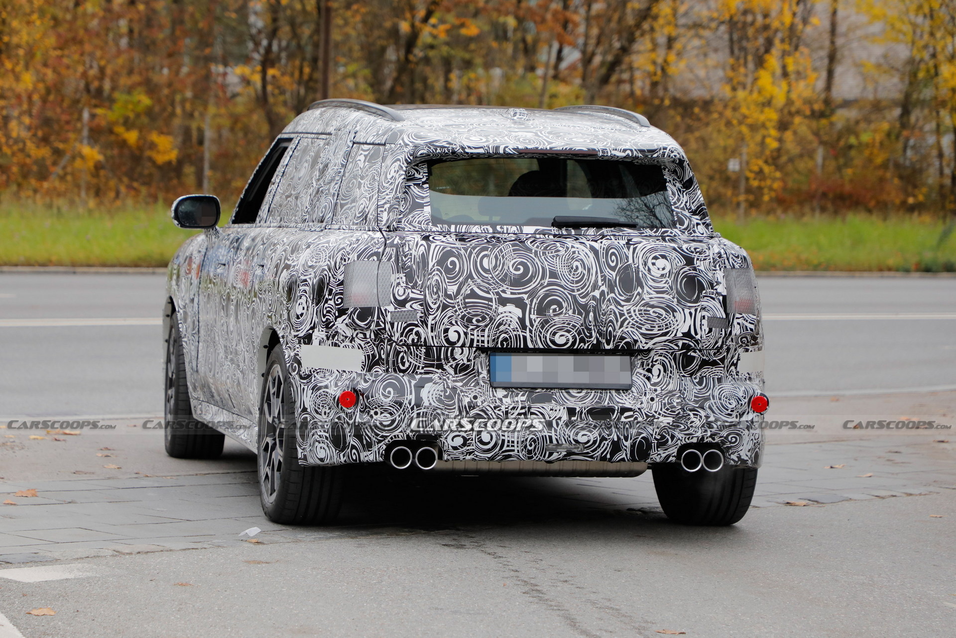 2024 MINI Countryman S Spied With Quad Exhaust Pipes And Beefier Brakes