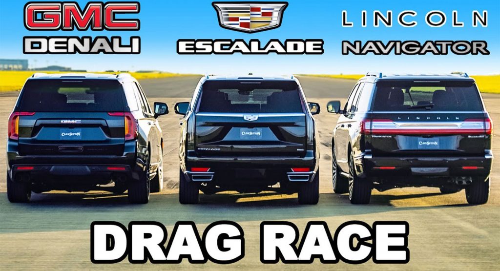 Lincoln Navigation Vs. Cadillac Escalade Vs. GMC Yukon: Which Heavy Weight SUV Is The Fastest?