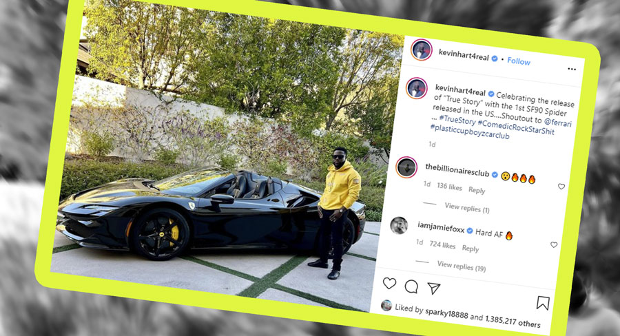  Kevin Hart Takes Delivery Of The First Ferrari SF90 Spider In The U.S.