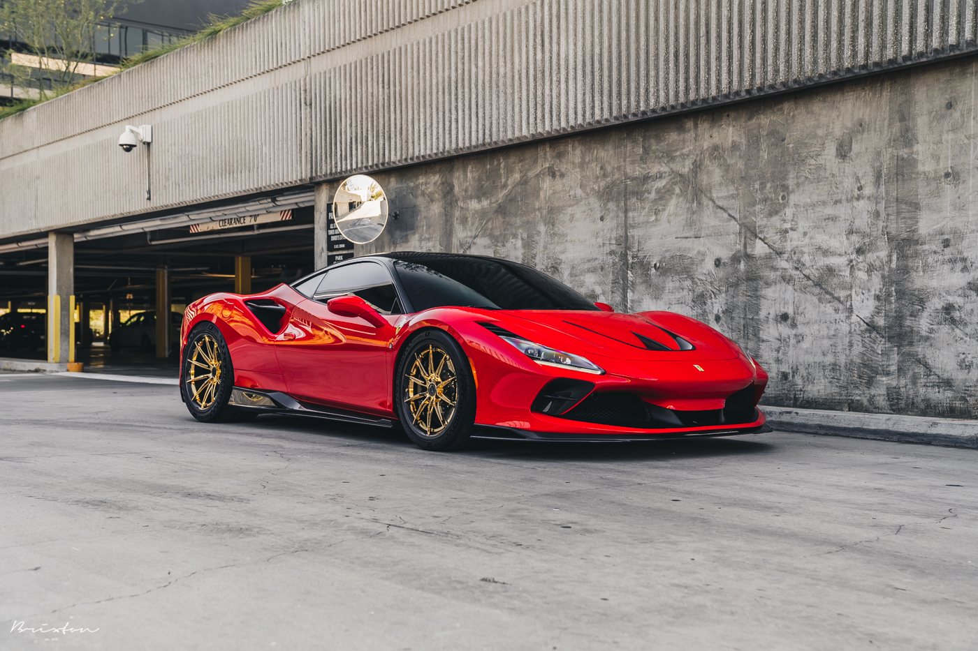 Ferrari F8 Tributo Glistens With Gold Wheels