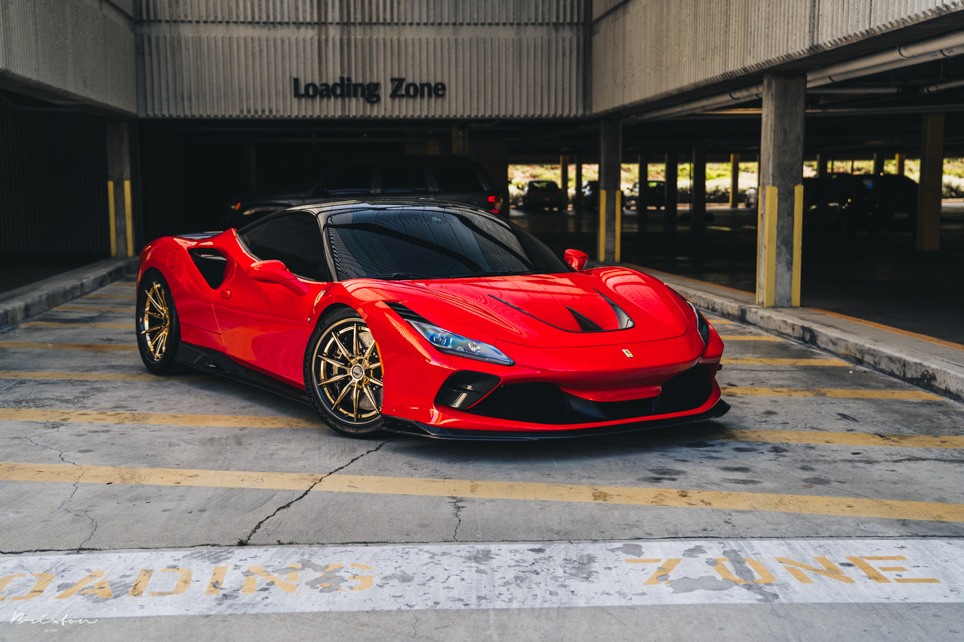 Ferrari F8 Tributo Glistens With Gold Wheels