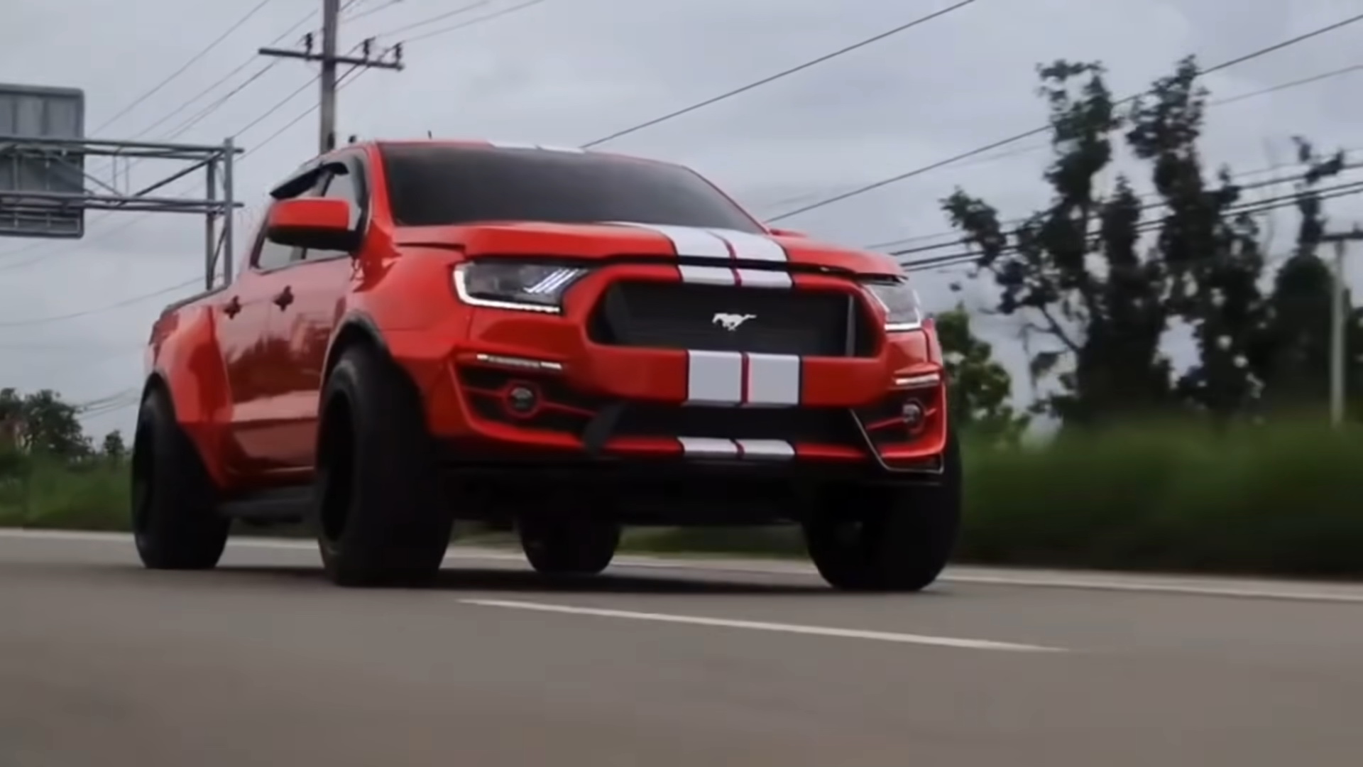 Thai’s WAT Ford Ranger Sends Sportscar Vibes With Shelby Mustang Like Face And Bolt-On Fenders