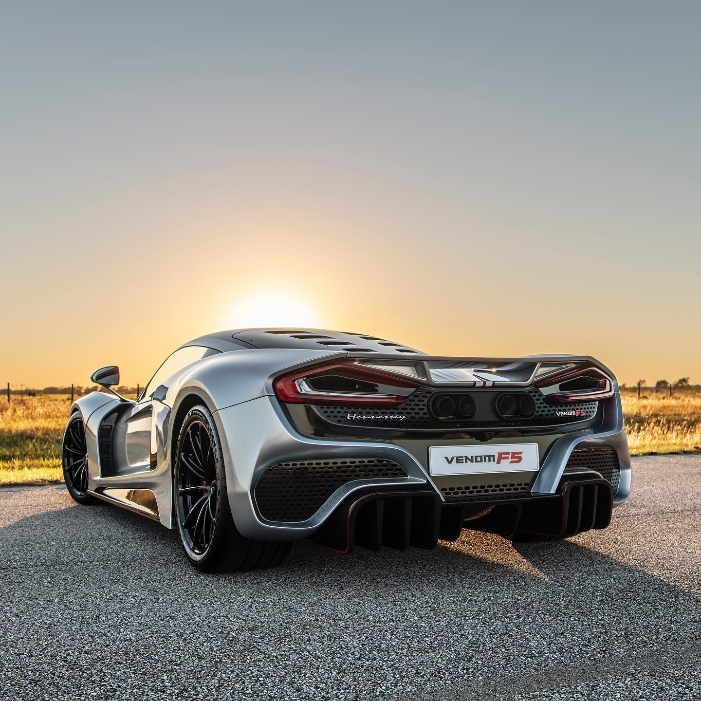 Would You Take This Silver Hennessey Venom F5 Over A Bugatti Chiron?