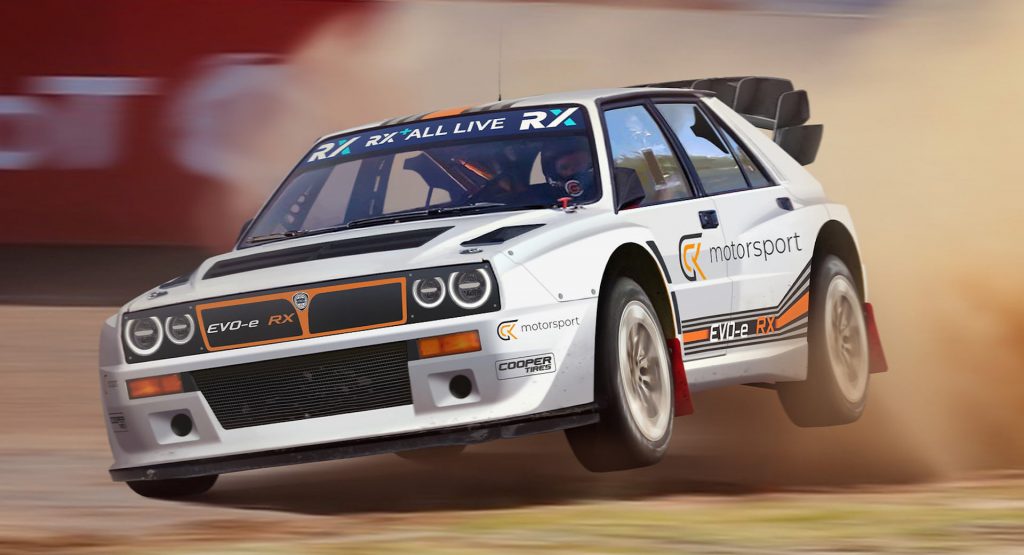 671-HP Electric Lancia Delta Ready To Rip In Rallycross