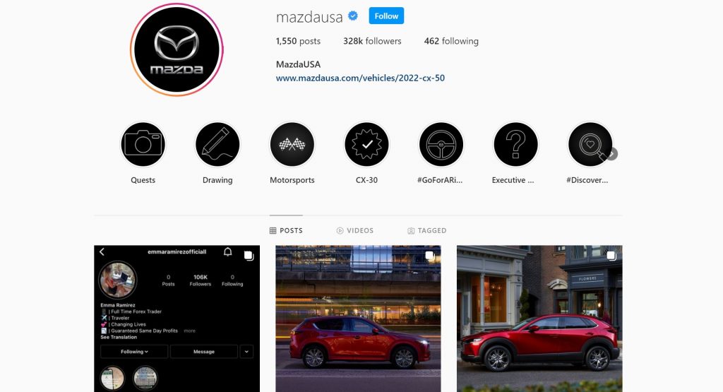 Scammers Hack Mazda USA’s Official Instagram Page On Thanksgiving