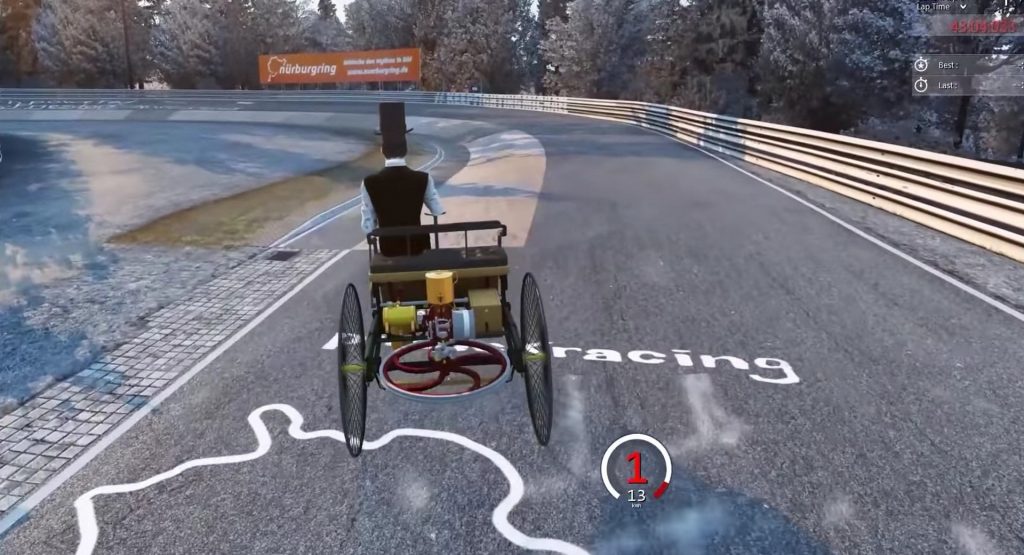  It Takes The Benz Patent Motorwagen More Than 1 Hour To Go Around The Nürburgring In Assetto Corsa