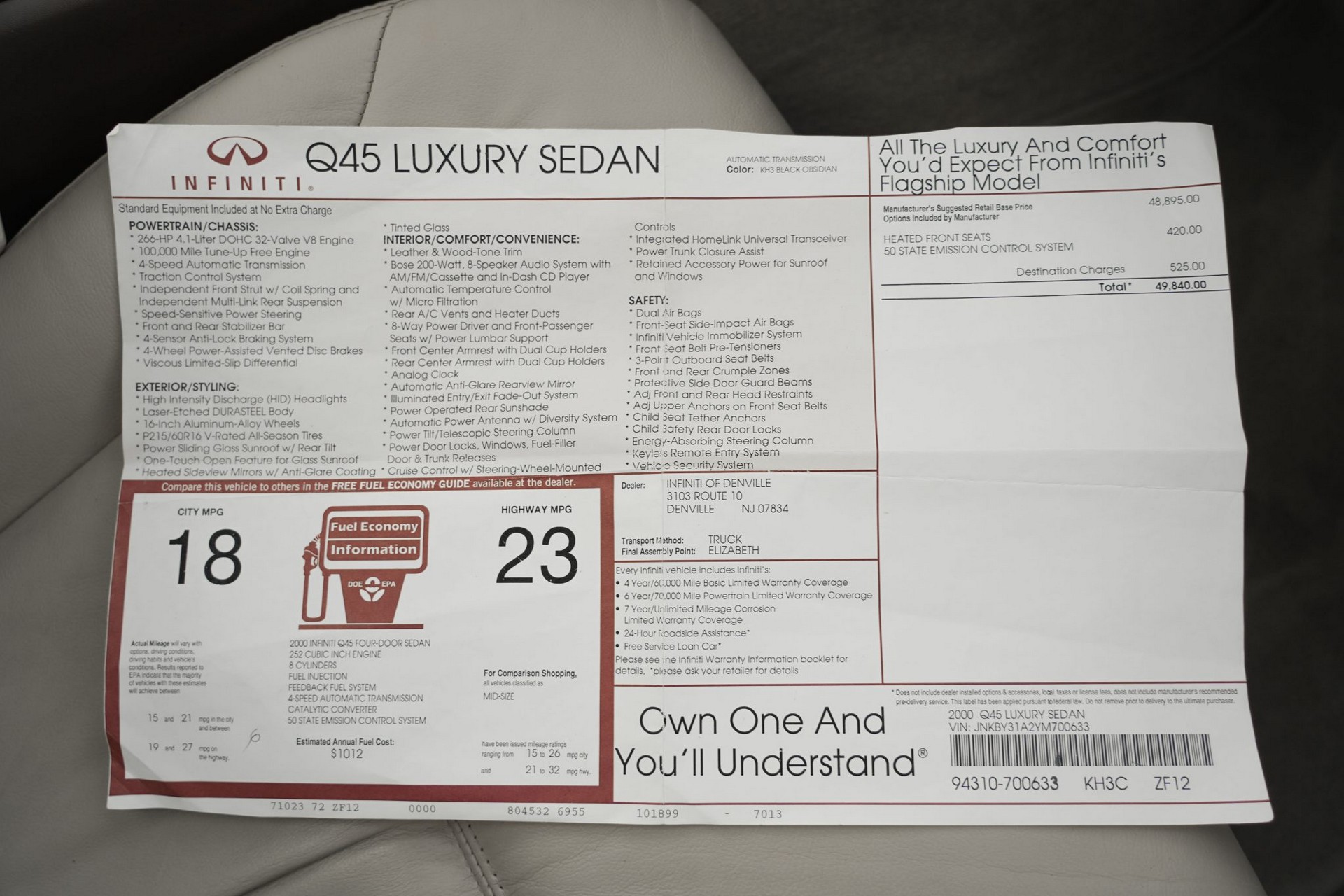 This 17k Mile Infiniti Q45 From 2000 Comes Complete With A Motorola Flip Phone