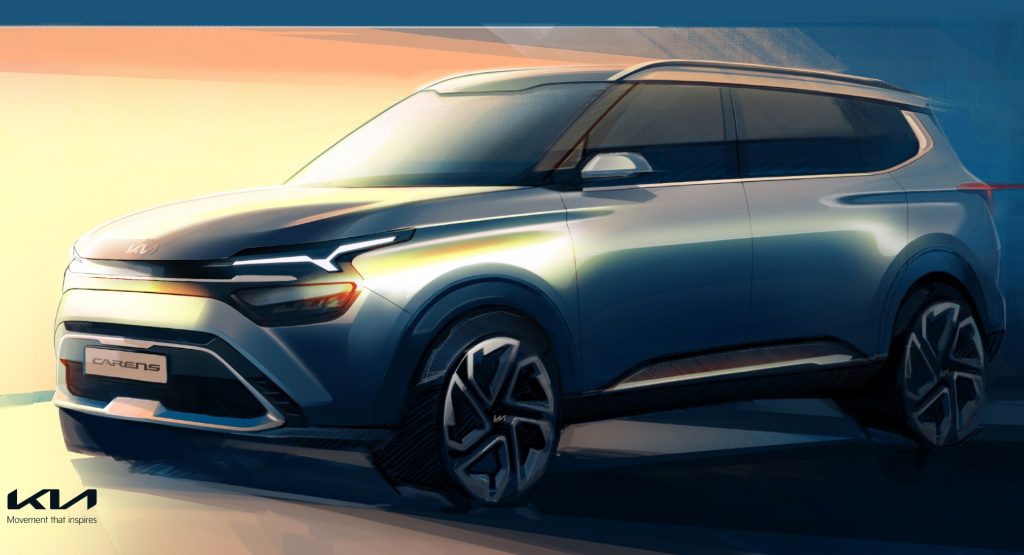  2022 Kia Carens Looks Like A Proper SUV In Official Sketches