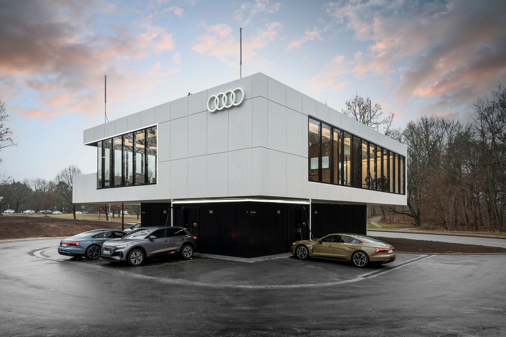 Audi’s Swanky Charging Hub Is A First Class Lounge For Electric Vehicles