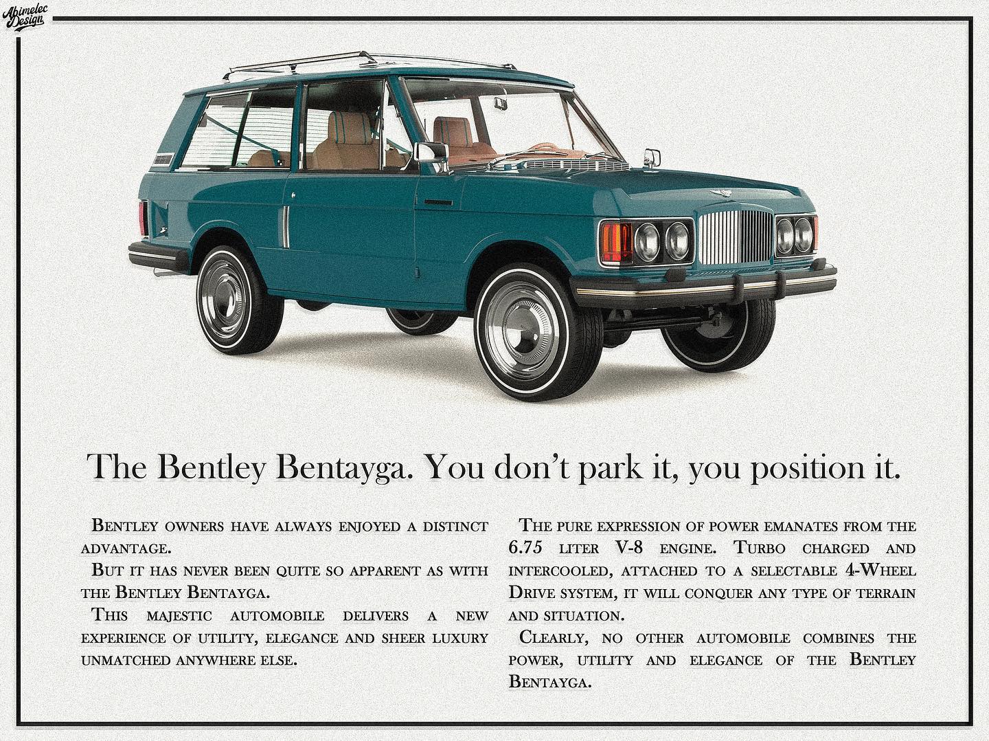 Designer Imagines What A Bentley Bentayga SUV From 1989 Could Have Looked Like