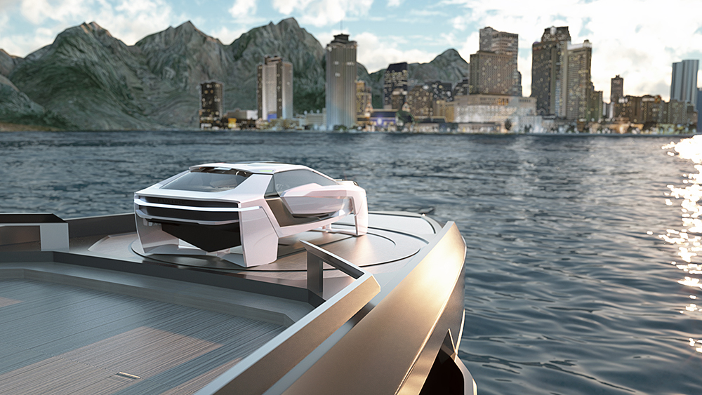 Centrostiledesign’s Future-E Is An Electric Yacht Concept With Hydrofoils