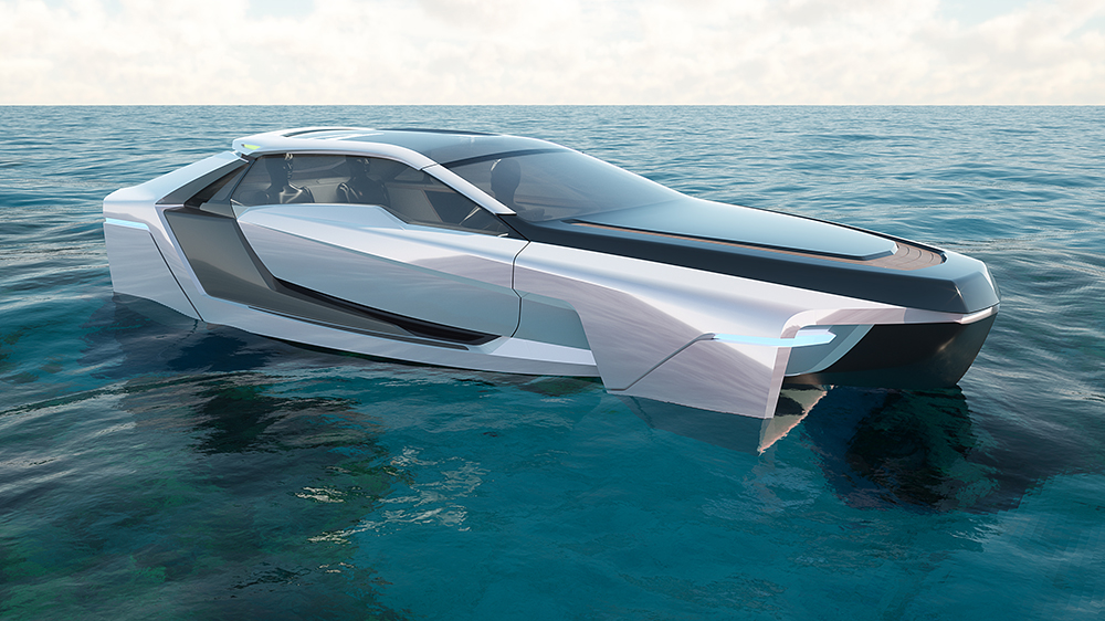 Centrostiledesign’s Future-E Is An Electric Yacht Concept With Hydrofoils