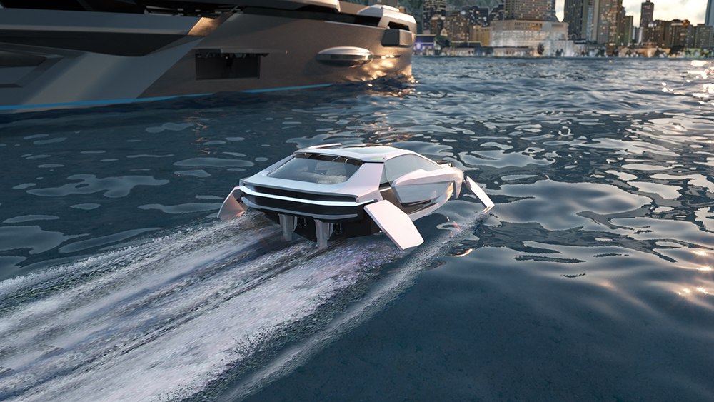 Centrostiledesign’s Future-E Is An Electric Yacht Concept With Hydrofoils