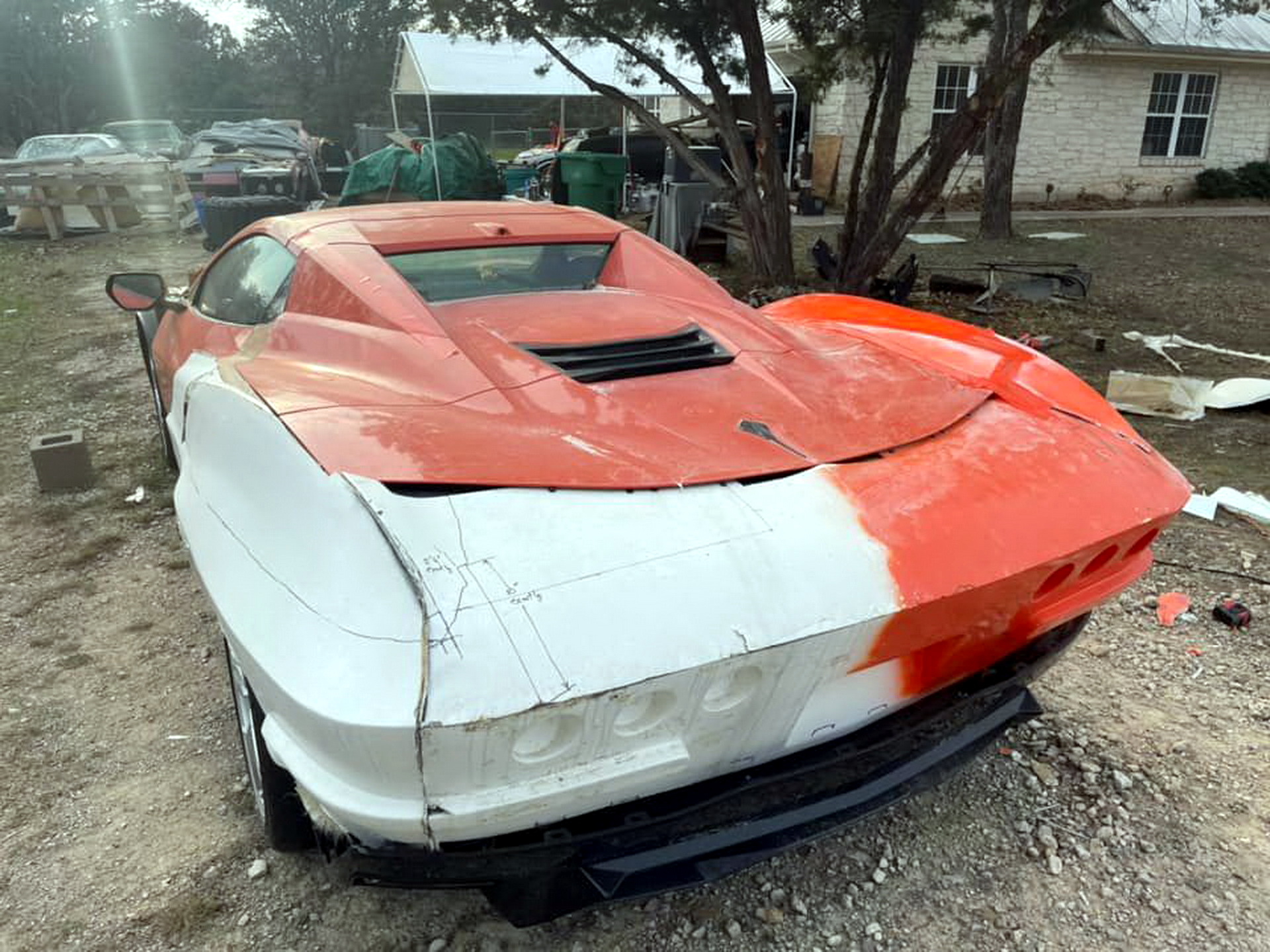 It Takes Some Balls To Chop A Brand New C8 Corvette And Make A C2 And Art Deco-Inspired Custom Build