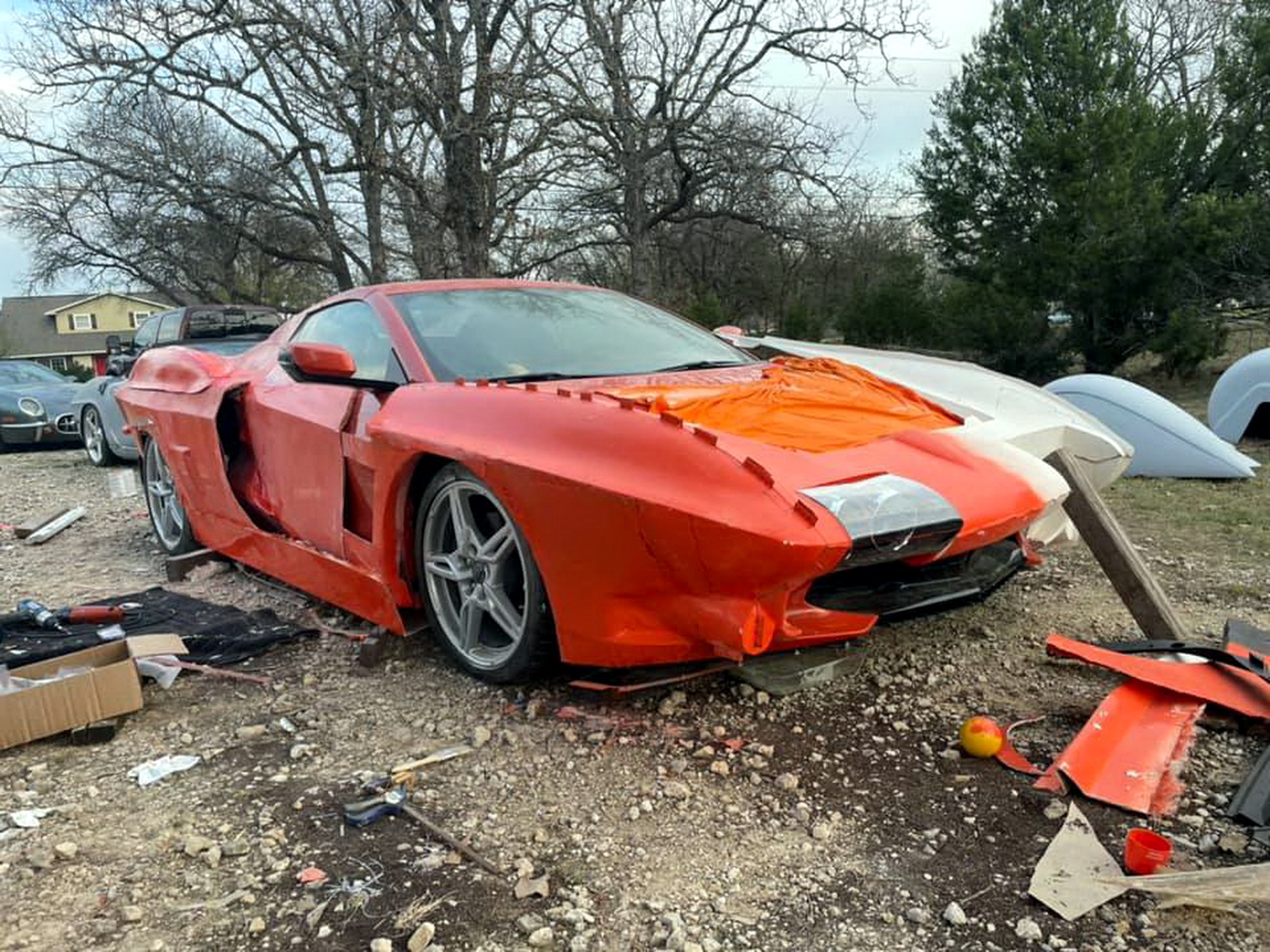 It Takes Some Balls To Chop A Brand New C8 Corvette And Make A C2 And Art Deco-Inspired Custom Build