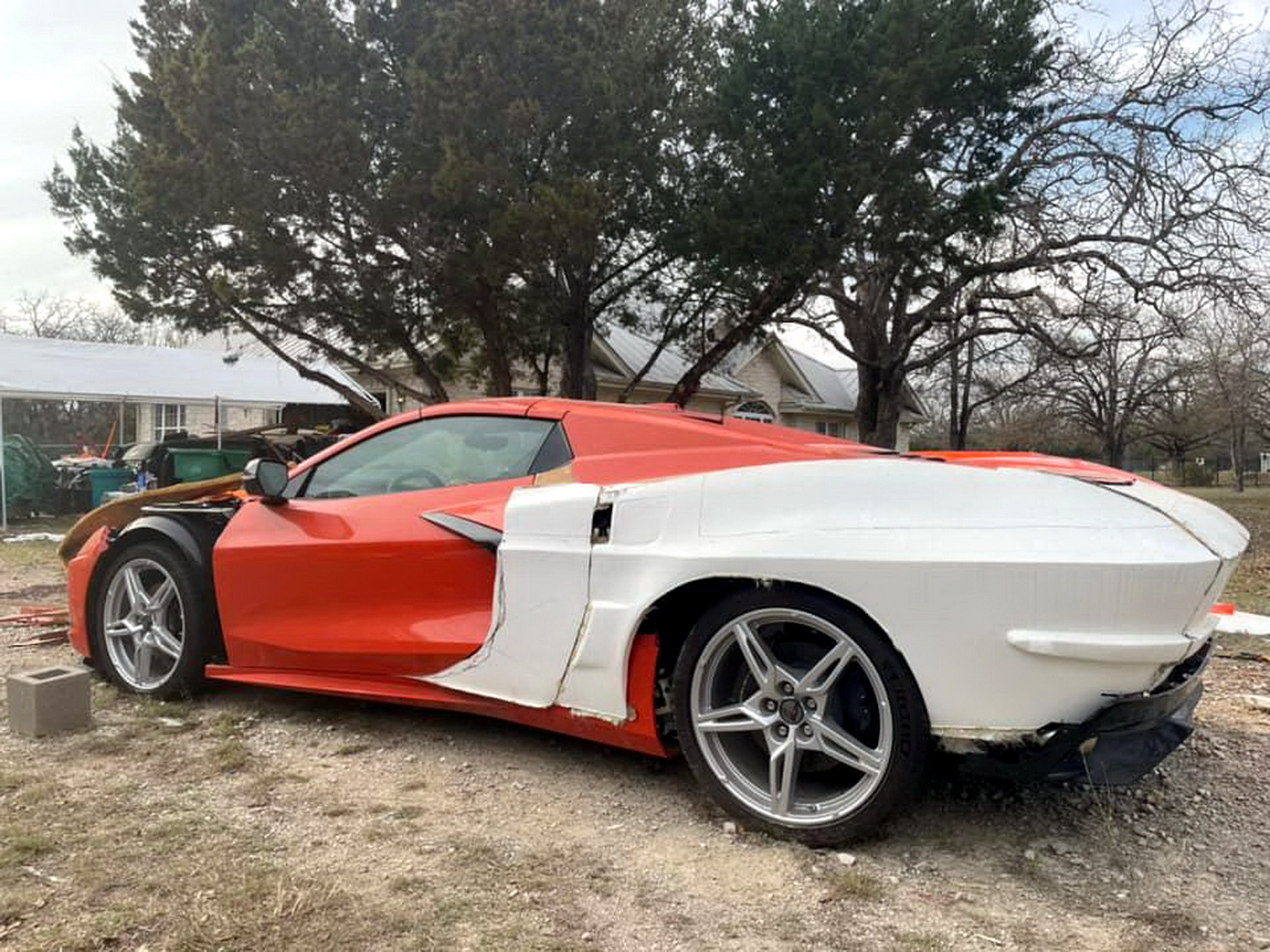 It Takes Some Balls To Chop A Brand New C8 Corvette And Make A C2 And Art Deco-Inspired Custom Build