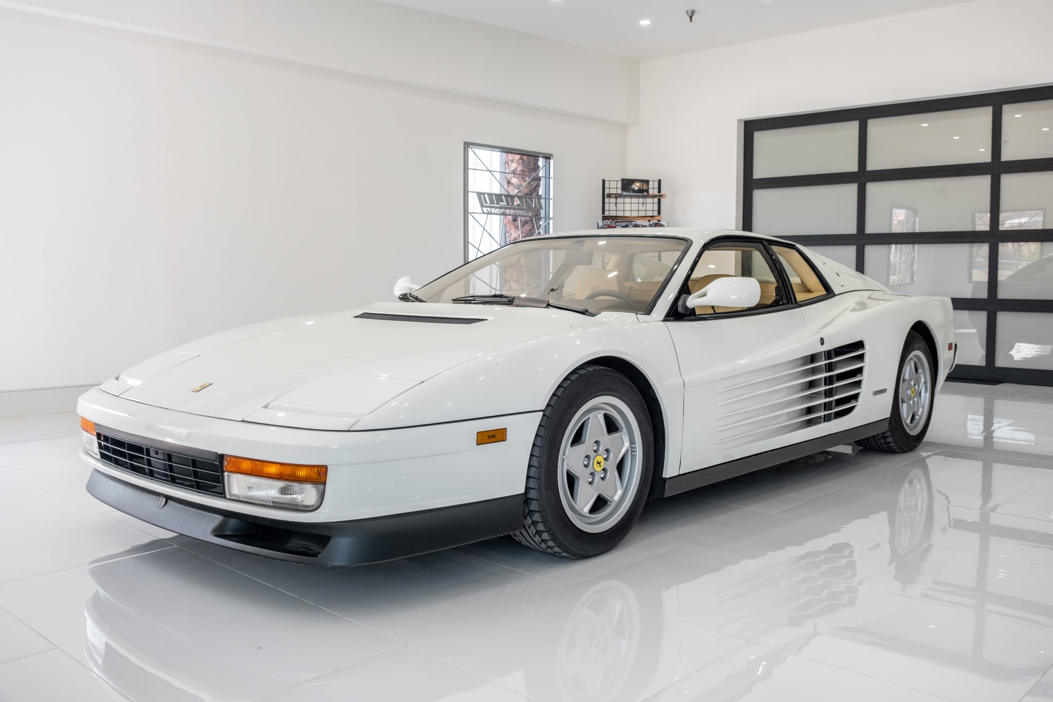 Live The Miami Vice Lifestyle With A White 1991 Ferrari Testarossa