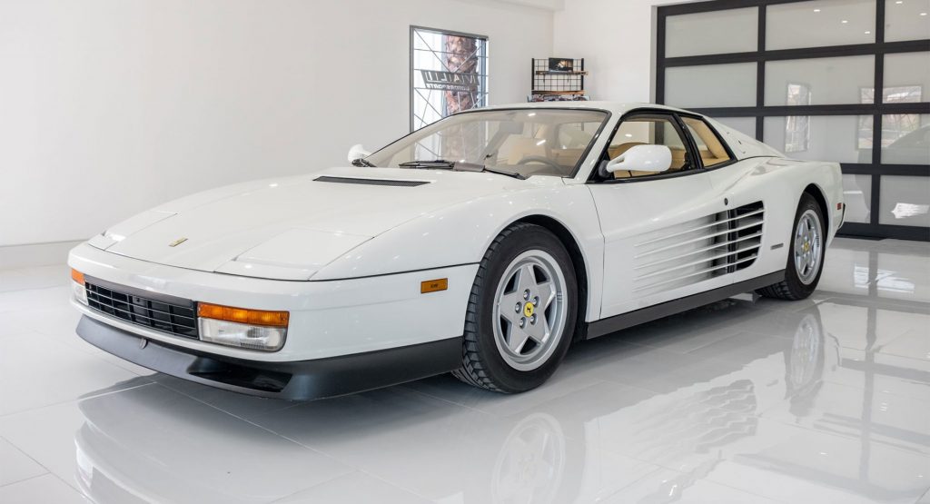  Live The Miami Vice Lifestyle With A White 1991 Ferrari Testarossa